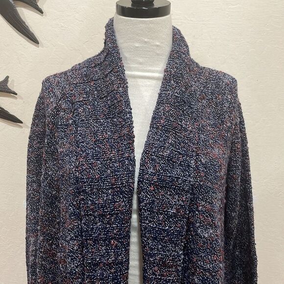 Anthropologie Rosie Neira Marled Collegiate Open Front Cardigan - M - Picture 5 of 15